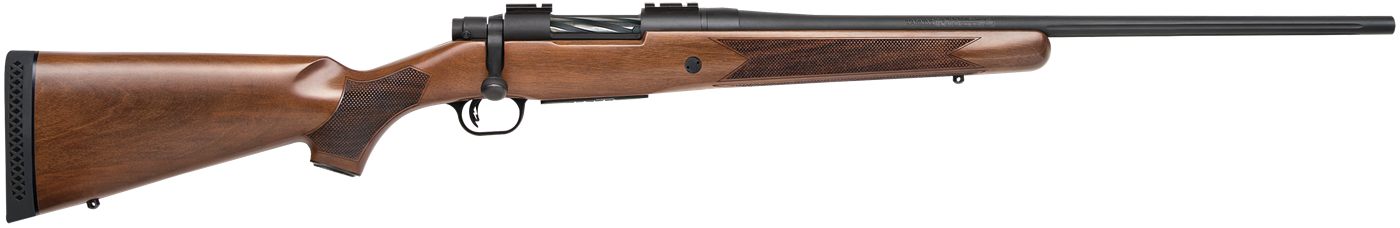 Mossberg 27835 Patriot 243 Win 5+1 22in Matte Blued Fluted Barrel, Drilled