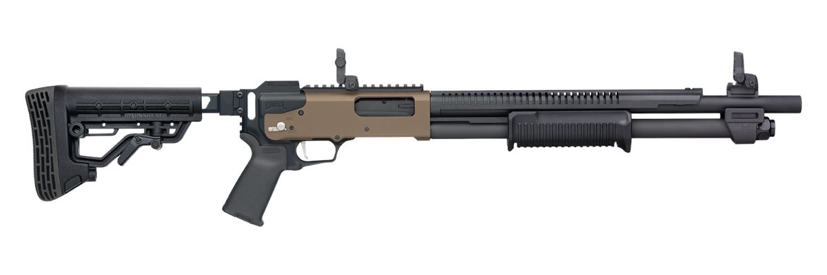 Mossberg 50233 590R 12 Gauge Pump 3in 6+1 18.50in Black Parkerized Integrat