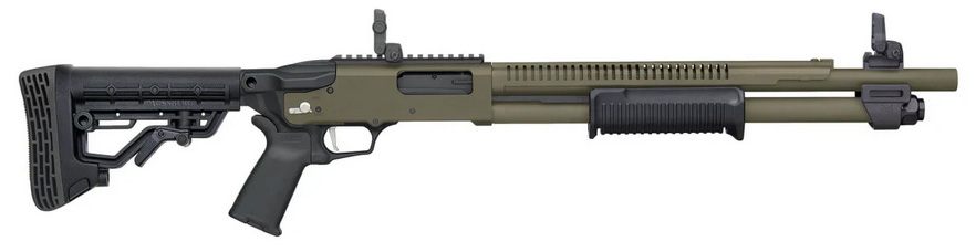Mossberg 50759 590R 12 Gauge Pump 3in 6+1 18.50in OD Green Cerakote Heat Sh view 2