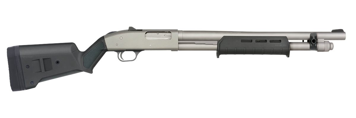 Mossberg 50794 590A1 Pro 12 Gauge 6+1 18.50in Silver Marinecote Barrel Rece
