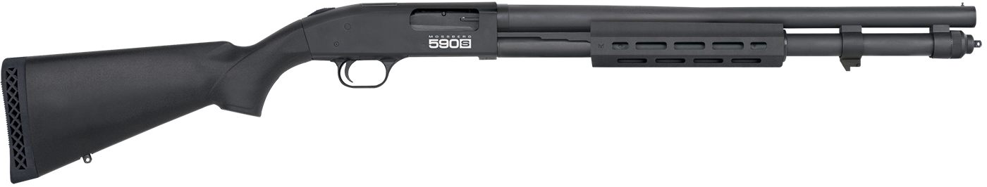 Mossberg Sons 51604 590S 12 Gauge Pump 3in 13+1 20in Matte Blued Steel Barr