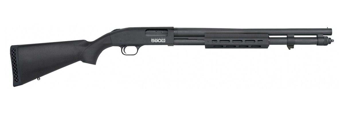 Mossberg Sons 51604 590S 12 Gauge Pump 3in 13+1 20in Matte Blued Steel Barr view 2