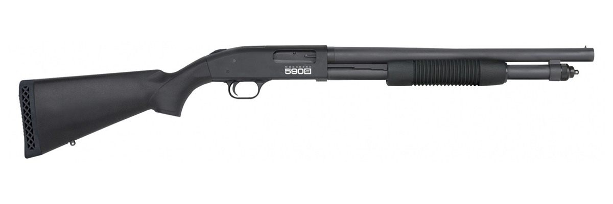 Mossberg 51605 590S 12 Gauge Pump 3in 9+1 18.50in Matte Blued Steel Barrel view 2