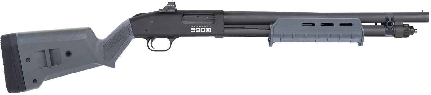 Mossberg 51606 590S w/Optic Compact 12 Gauge Pump 3in 5+1 18.50in Matte Blu