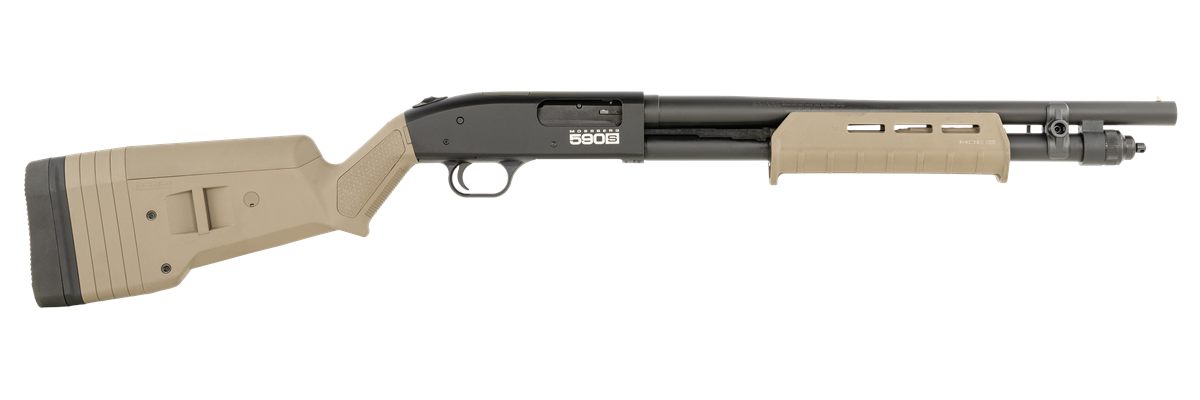 Mossberg Sons 51608 590S Compact 12 Gauge Pump 3in 9+1 18.50in Drilled Tapp