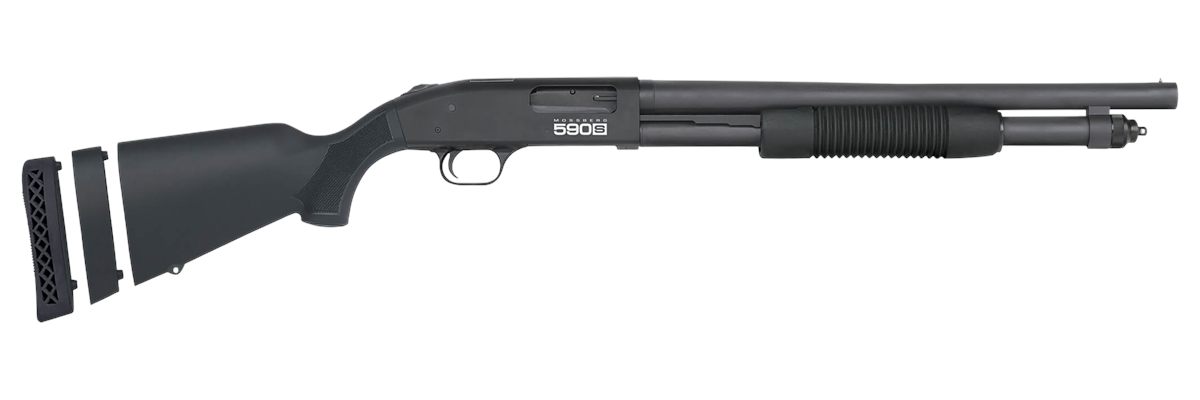 Mossberg Sons 51609 590S 12 Gauge Pump 3in 10+1 18.50in Matte Blued Heavy W