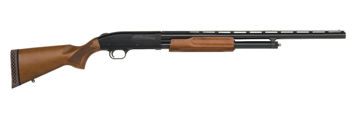 Mossberg M/500 Youth Bantam 12GA-24in 13inLOP Wood Stock/Blued Vented RIB