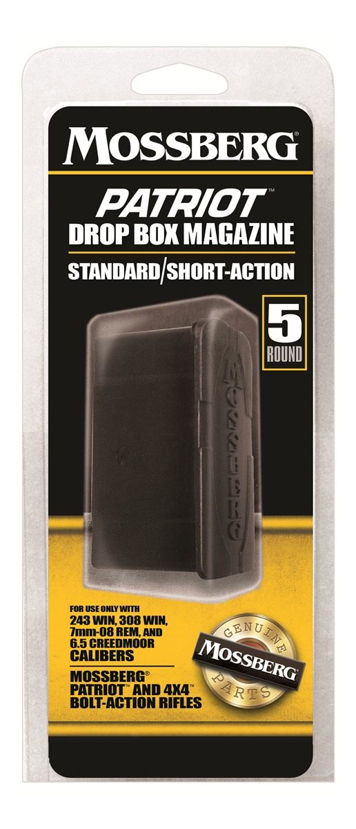 Mossberg 95347 Drop Box Magazine Patriot 5rd 6.5 Creedmoor/308 Win/7mm-08 R