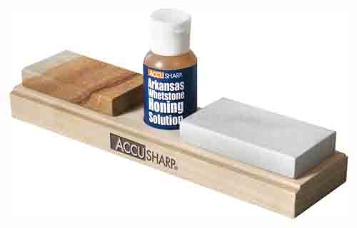AccuSharp 023C Whetstone Combo Kit Fine, Coarse Natural Arkansas Stone Shar