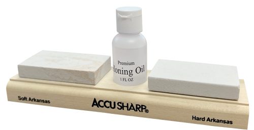 AccuSharp 023C Whetstone Combo Kit Fine, Coarse Natural Arkansas Stone Shar view 2