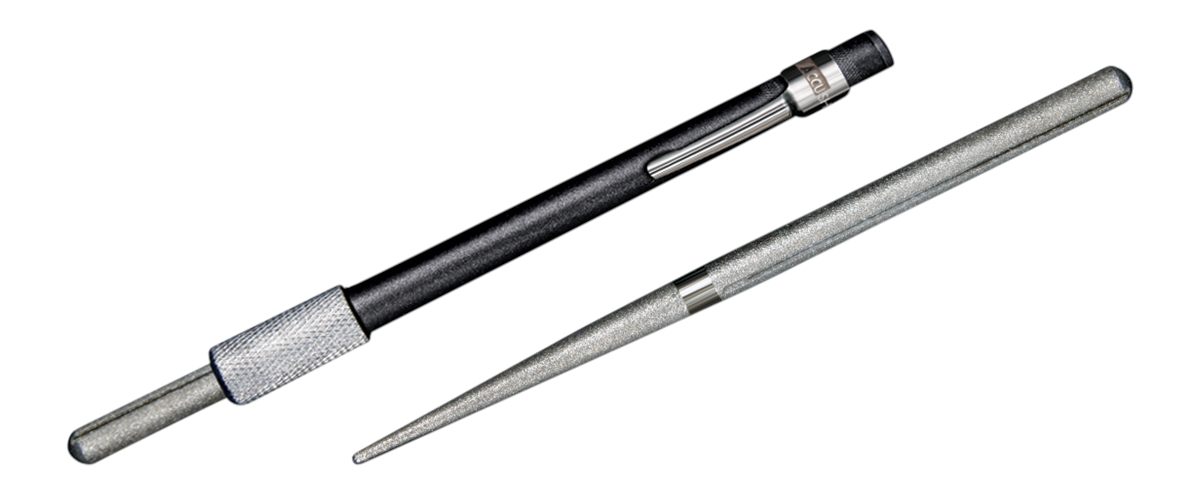 AccuSharp 030C Rod Sharpener Hand Held Diamond Black Overmolded Rubber Stee