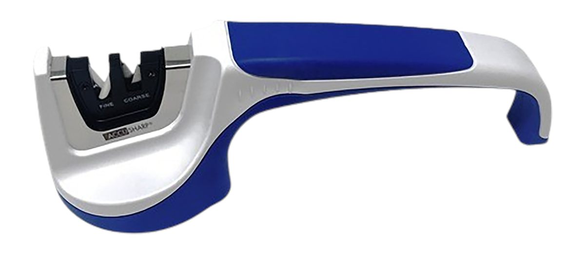 AccuSharp 036C Knife Sharpener Pull Through Blue/White Hand Held Diamond Tu