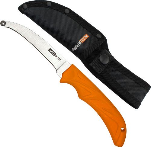 AccuSharp 734C AccuZip 4in Fixed Plain Stainless Steel/ Blade Blaze Orange view 2