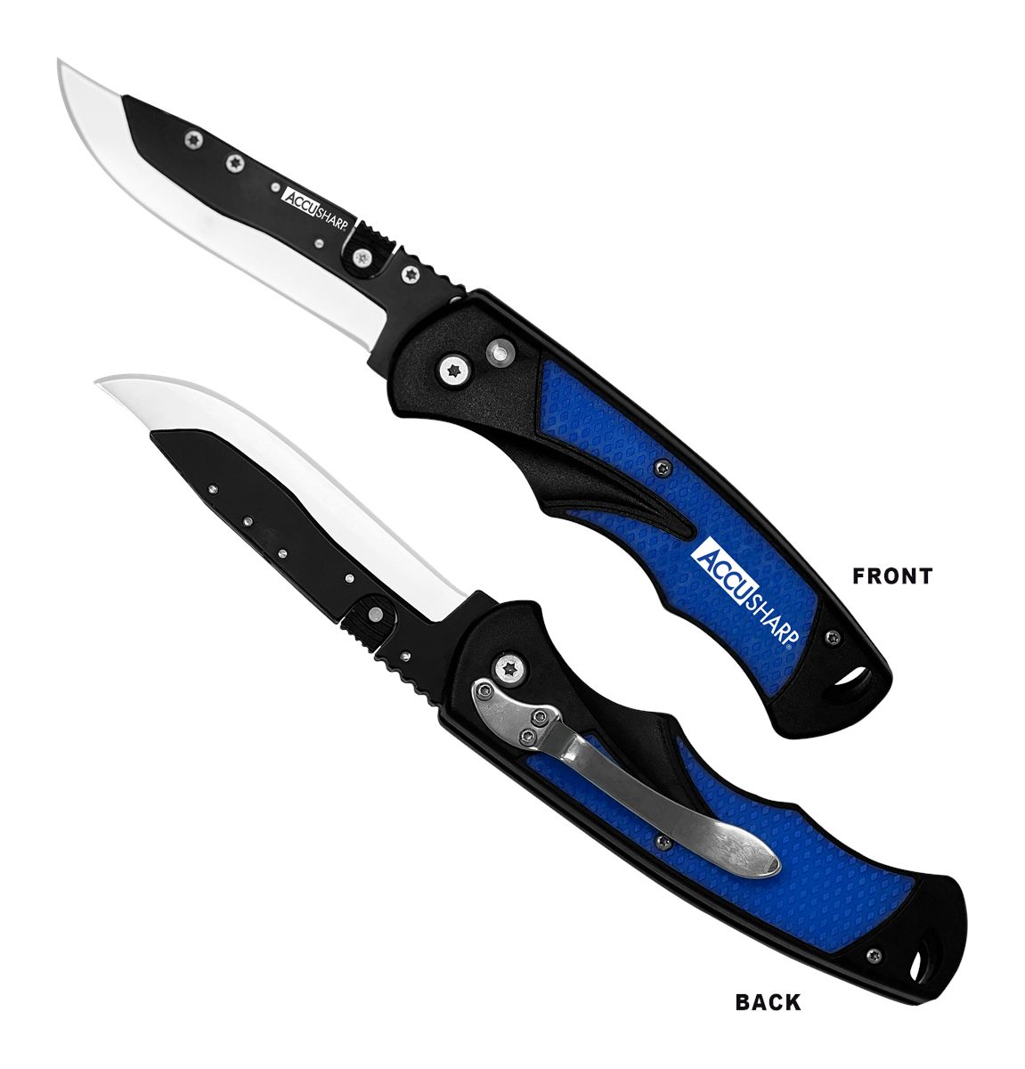 AccuSharp 743C Replaceable Blade Razor 3.50in Folding Plain Stainless Steel