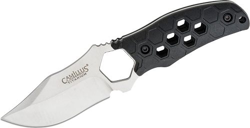 Camillus Knives Comb Fixed Blade 3.5in SS Honeycomb Black