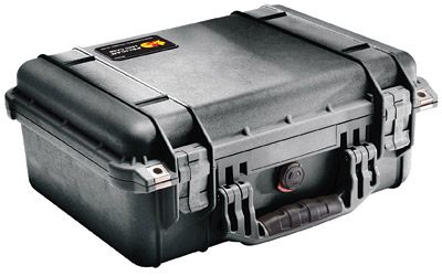 Pelican 1450000110 Protector Case Black Polypropylene Holds Handgun