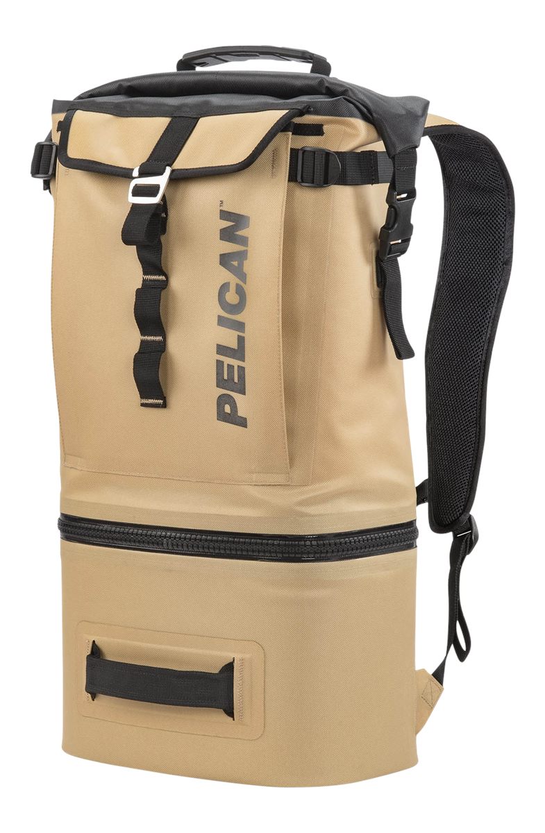 PELICAN SOFT COOLER BACKPACK COMPRESSION MOLDED COYOTE