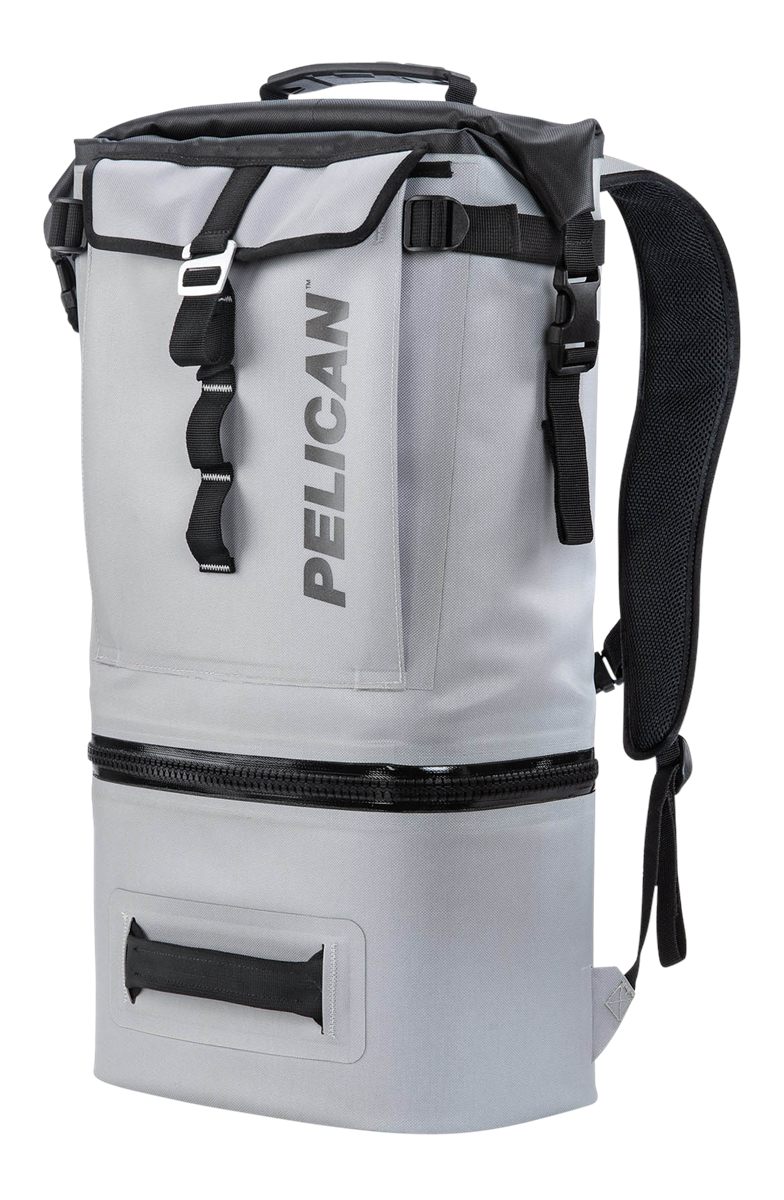 PELICAN SOFT COOLER BACKPACK COMPRESSION MOLDED GREY
