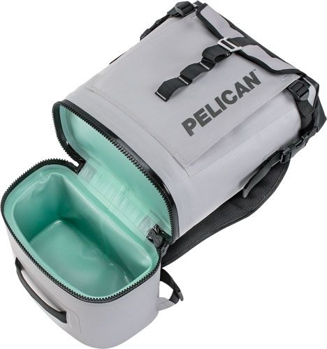 PELICAN SOFT COOLER BACKPACK COMPRESSION MOLDED GREY view 2