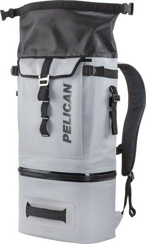 PELICAN SOFT COOLER BACKPACK COMPRESSION MOLDED GREY view 6