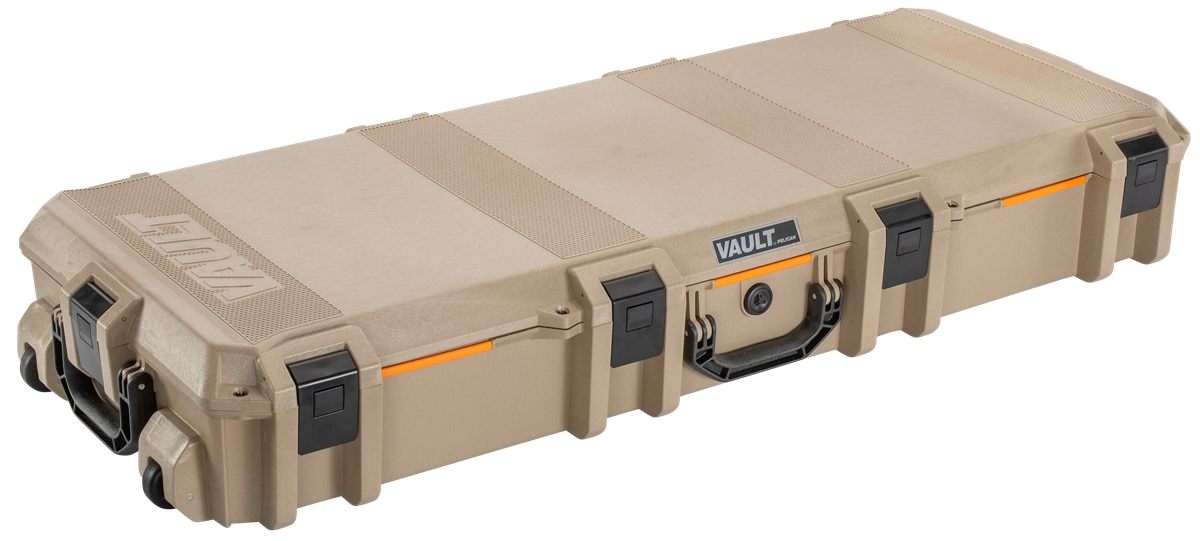 Pelican VCV730 Vault Tactical 44in Tan Polymer 2 Rifles w/Wheels