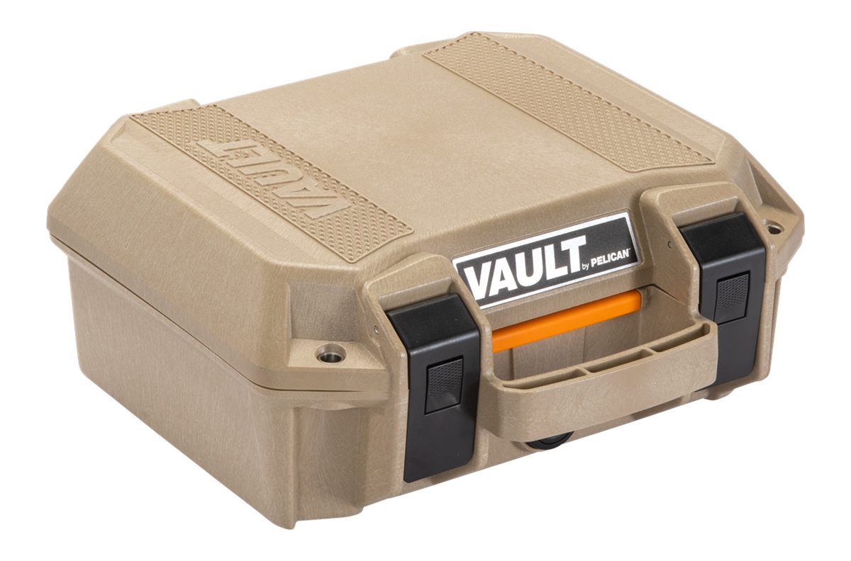 Pelican Storm Cases VCV100 Vault Small Tan Polymer Holds Handgun