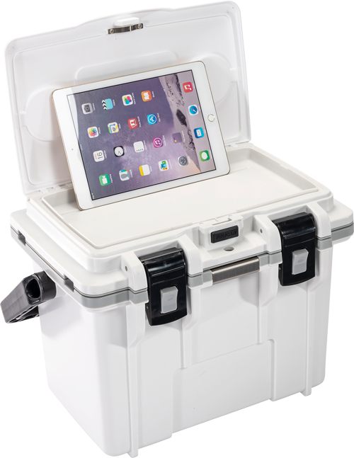 PELICAN COOLERS IM 14 QUART WHITE/GRAY W/DRY STORAGE view 2