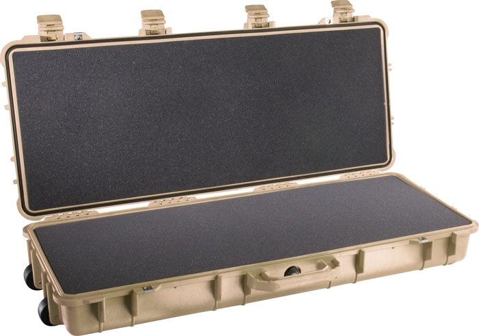 Pelican 1700 Case W/ Wheels 3 PC Foam Fits 34in Guns TAN