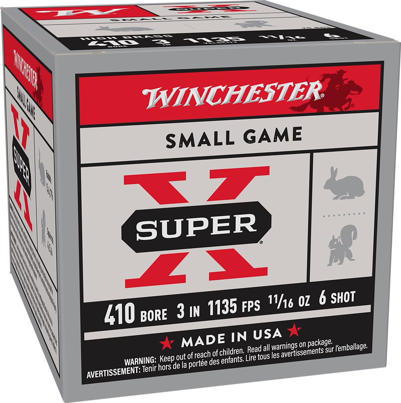 Winchester Ammunition Ammo X4136 Super X Heavy Game Load High Brass 410 Gau
