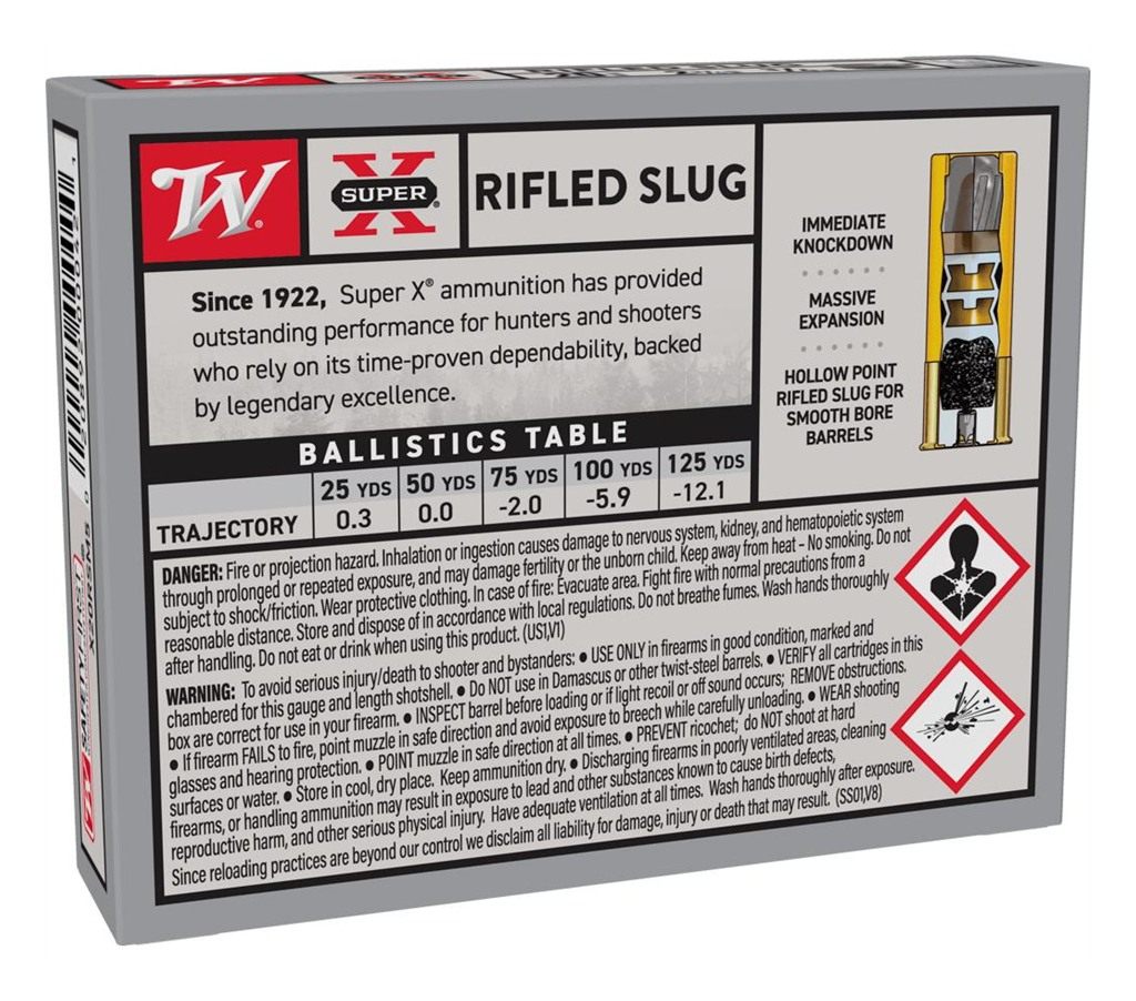 Winchester Ammunition Ammo X20RSM5 Super X 20 Gauge 2.75in 3/4oz Rifled Slu
