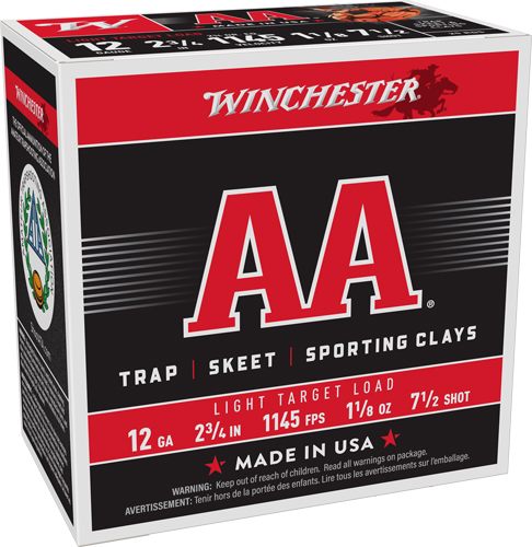 Winchester Ammunition AA 12GA 2.75in 1/8OZ 7.5 1145FPS 250R Case