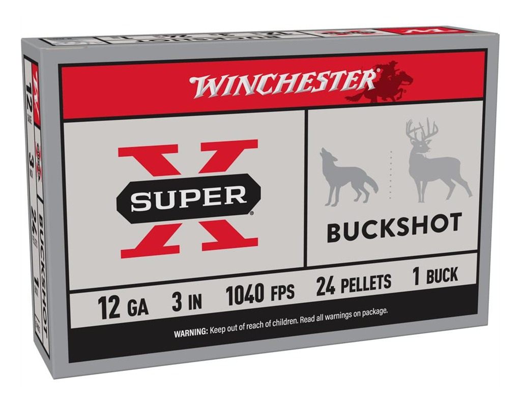 Winchester Ammunition Ammo XB1231 Super X 12 Gauge 3in 1 Buck Shot 5 Per Bo