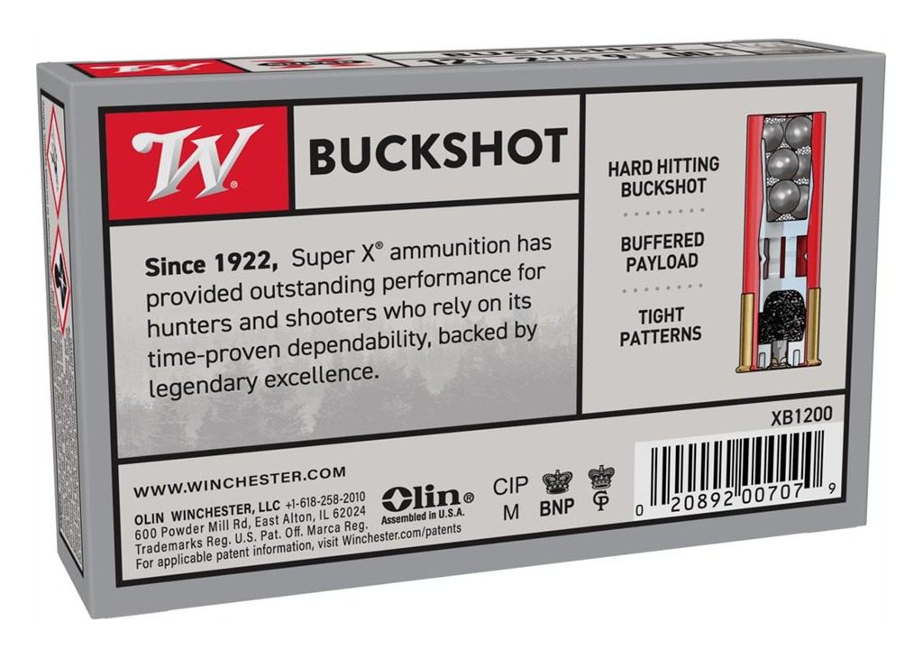 Winchester Ammunition Ammo XB1200 Super X 12 Gauge 2.75in 9 Pellets 00 Buck view 3
