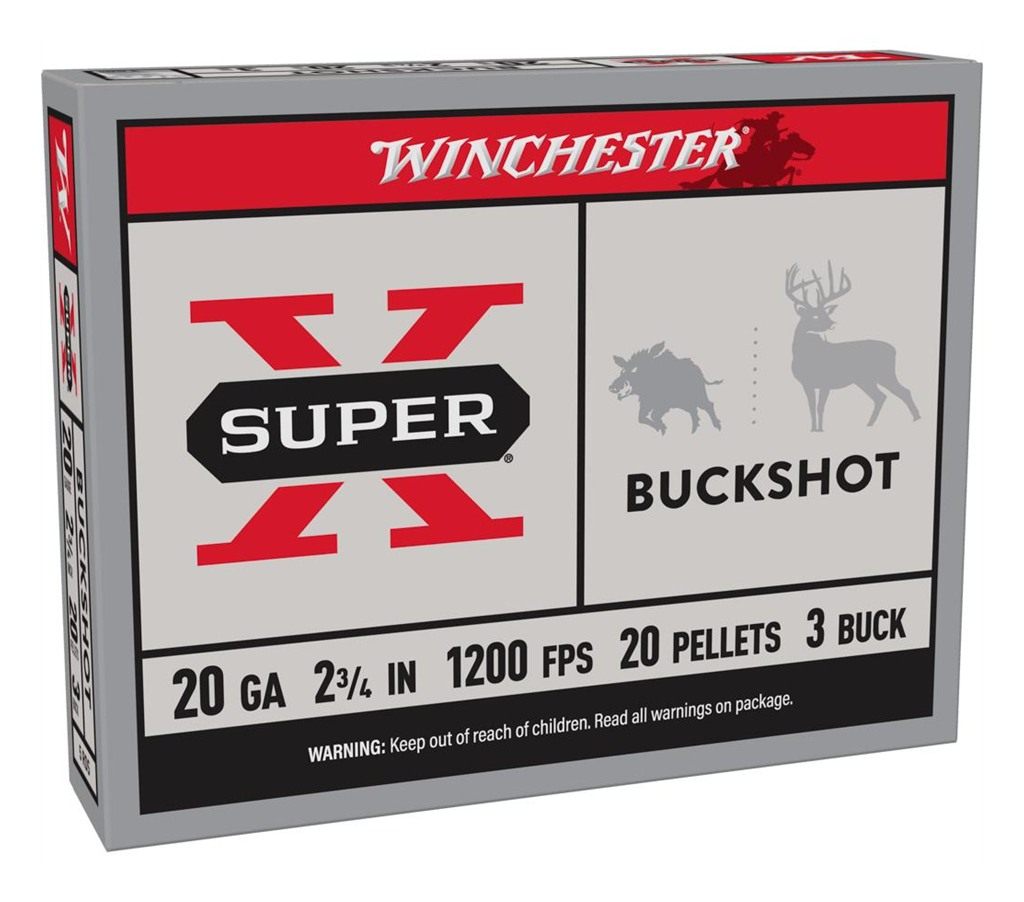 Winchester Ammo XB203 Super X 20 Gauge 2.75in Pellets 3 Buck Shot 5 Per Box view 2