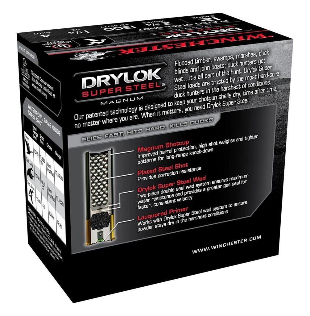 Winchester Ammunition Ammo XSM124 Drylok Super Steel Magnum 12 Gauge 2.75in view 2