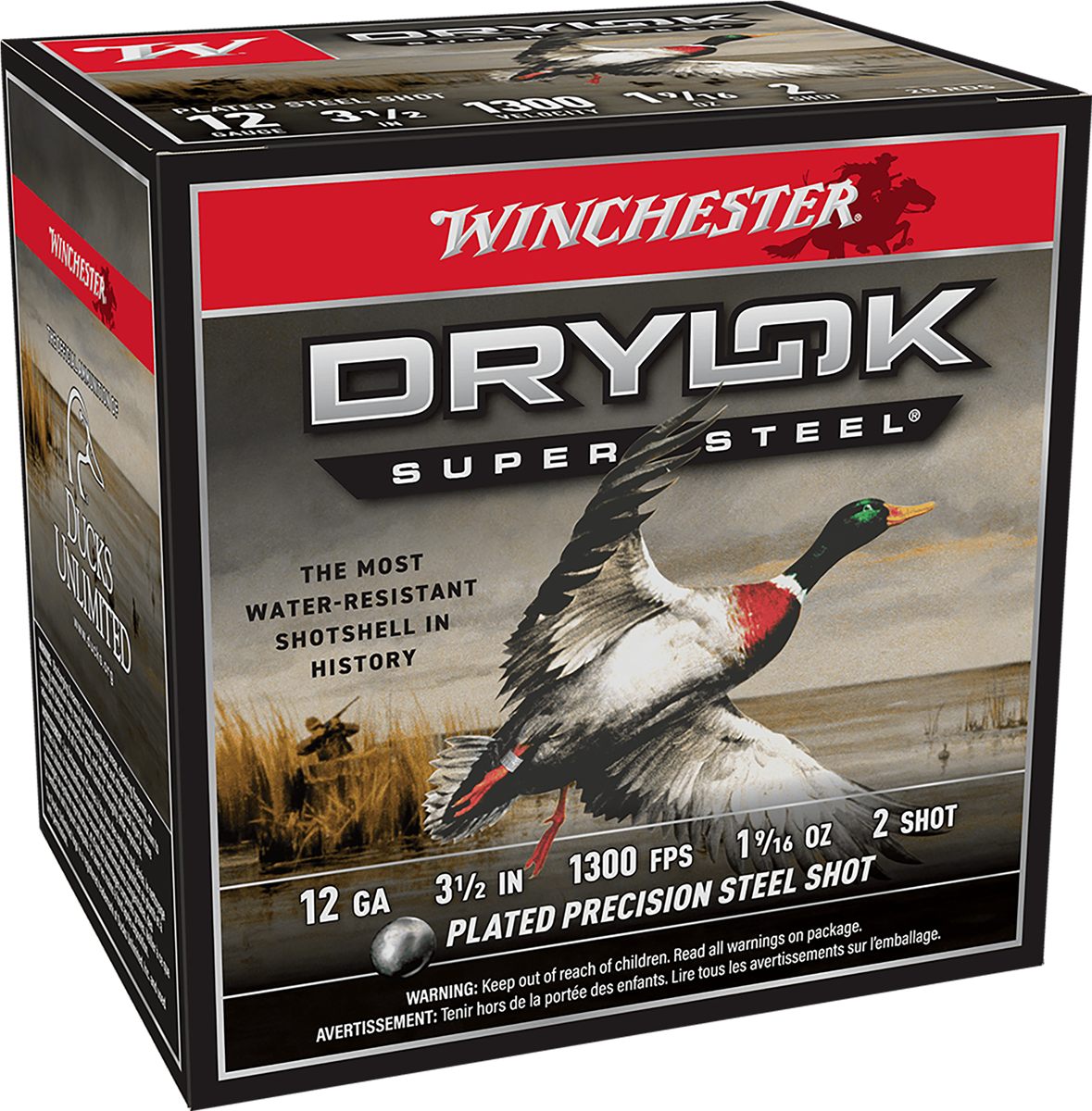 Winchester Ammunition Ammo XSM12L2 Drylok Super Steel Magnum 12 Gauge 3.50i