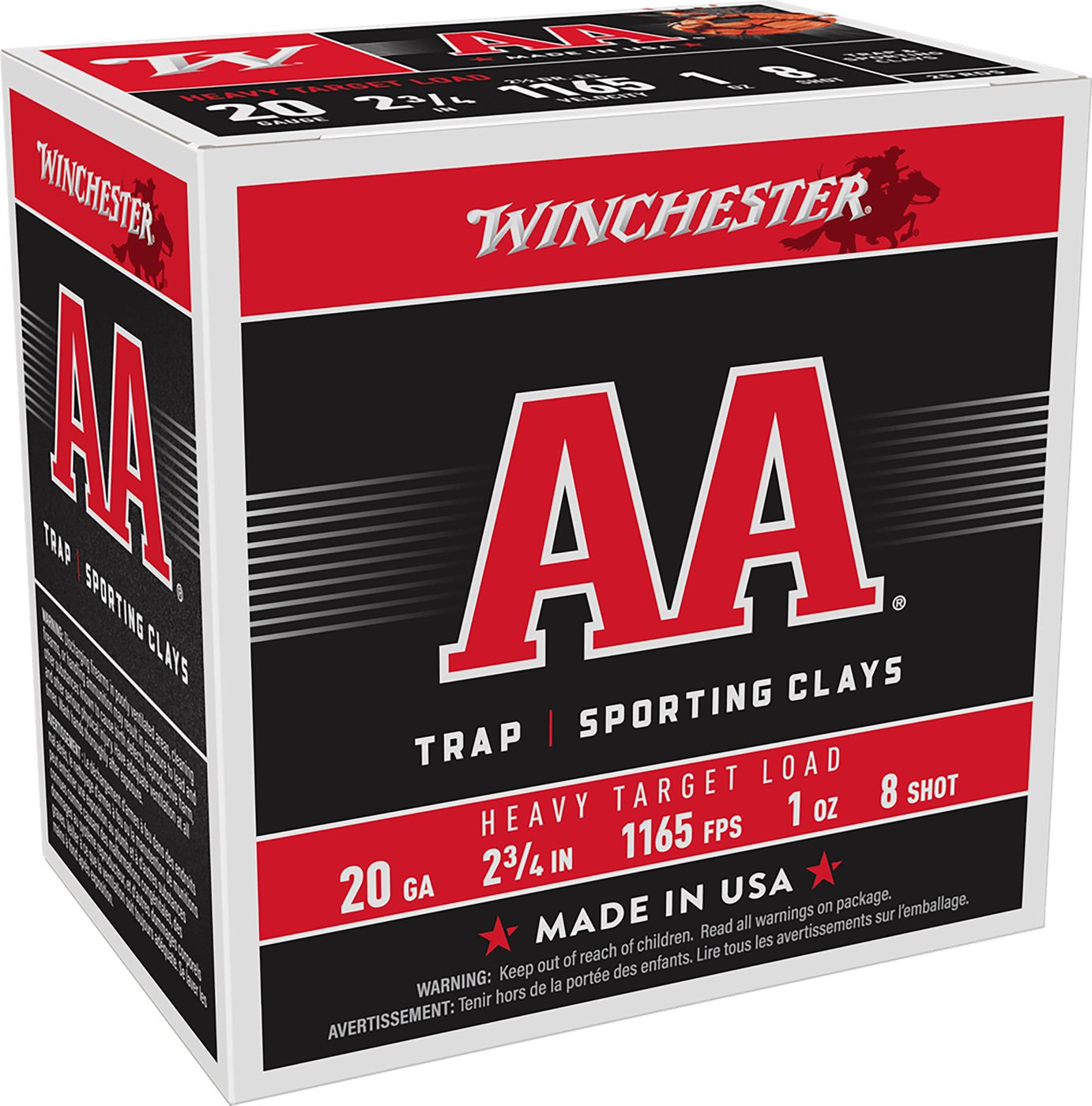 Winchester Ammunition Ammo AAH208 Heavy 20 Gauge 2.75in 1oz 8 Shot 25 Per B