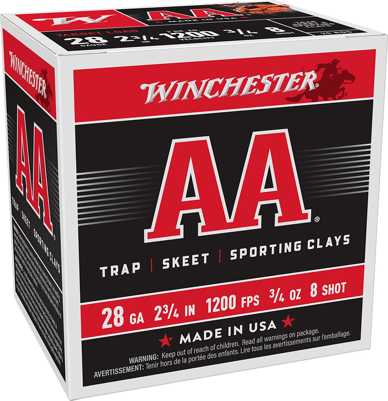 Winchester Ammo AA288 28 Gauge 2.75in 3/4oz 8 Shot 25 Per Box/10 Case