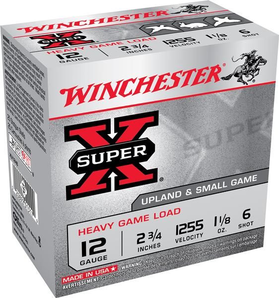 Winchester Ammo XU12H6 Super X Heavy Game Load 12 Gauge 2.75in 1 1/8oz 6 Sh view 3
