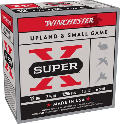 Winchester Ammunition Super-X 12GA 2.75in 1/8OZ 6 1255FPS 250RD Case