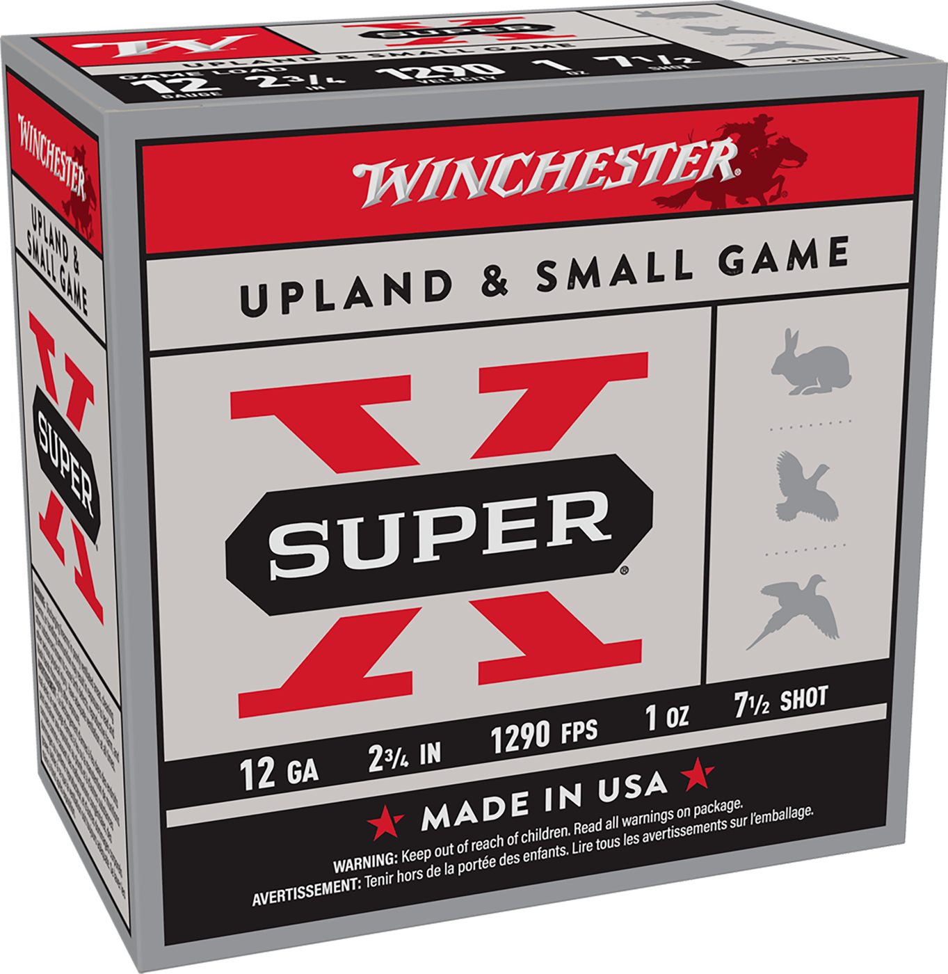 Winchester Ammo XU127 Super X Game Load 12 Gauge 2.75in 1oz 7.5 Shot 25 Per