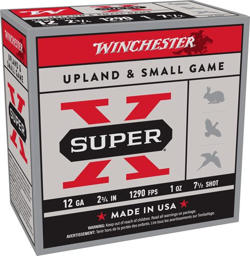 Winchester Ammunition Super-X 12GA 2.75in 1OZ 7.5 1290FPS 250RD Case