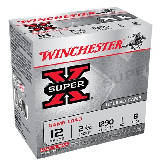 Winchester Ammo XU128 Super X Game Load 12 Gauge 2.75in 1oz 8 Shot 25 Per B view 3