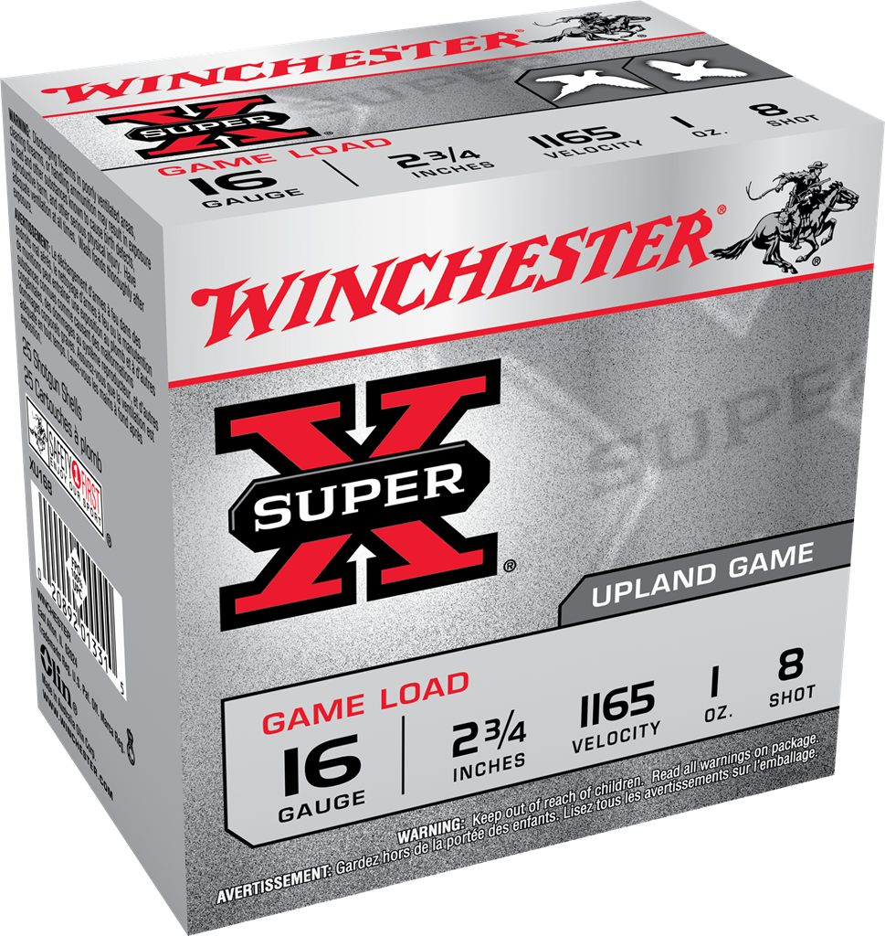 Winchester Ammo XU168 Super X Game Load 16 Gauge 2.75in 1oz 8 Shot 25 Per B view 3