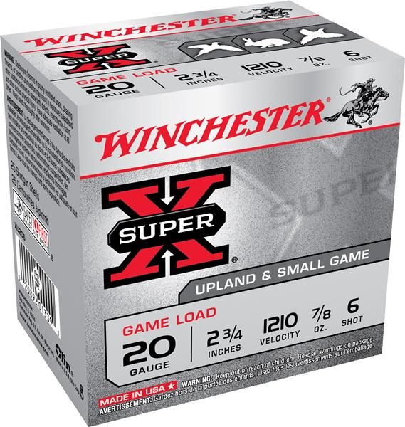 Winchester Ammo XU206 Super X Game Load 20 Gauge 2.75in 7/8oz 6 Shot 25 Per view 4