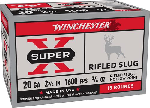 Winchester Ammo X20RSM5VP Super X 20 Gauge 2.75in 3/4oz Rifled Slug Shot 15 view 3