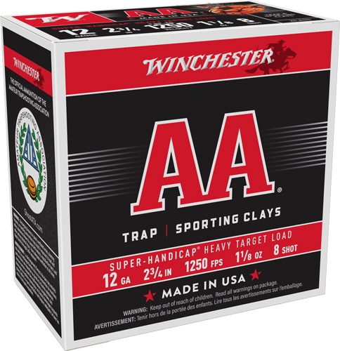 Winchester Ammunition AA 12GA 2.75in 1/8OZ 8 1250FPS 250RD Case