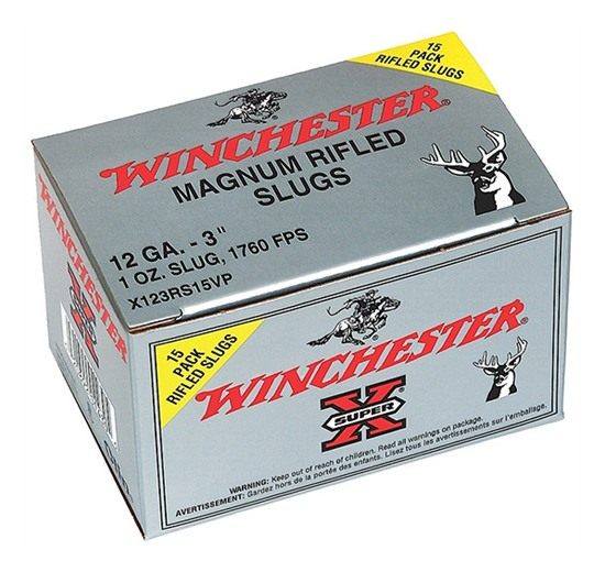Winchester Ammo X123RS15VP Super X 12 Gauge 3in 1oz Rifled Slug Shot 15 Per view 2