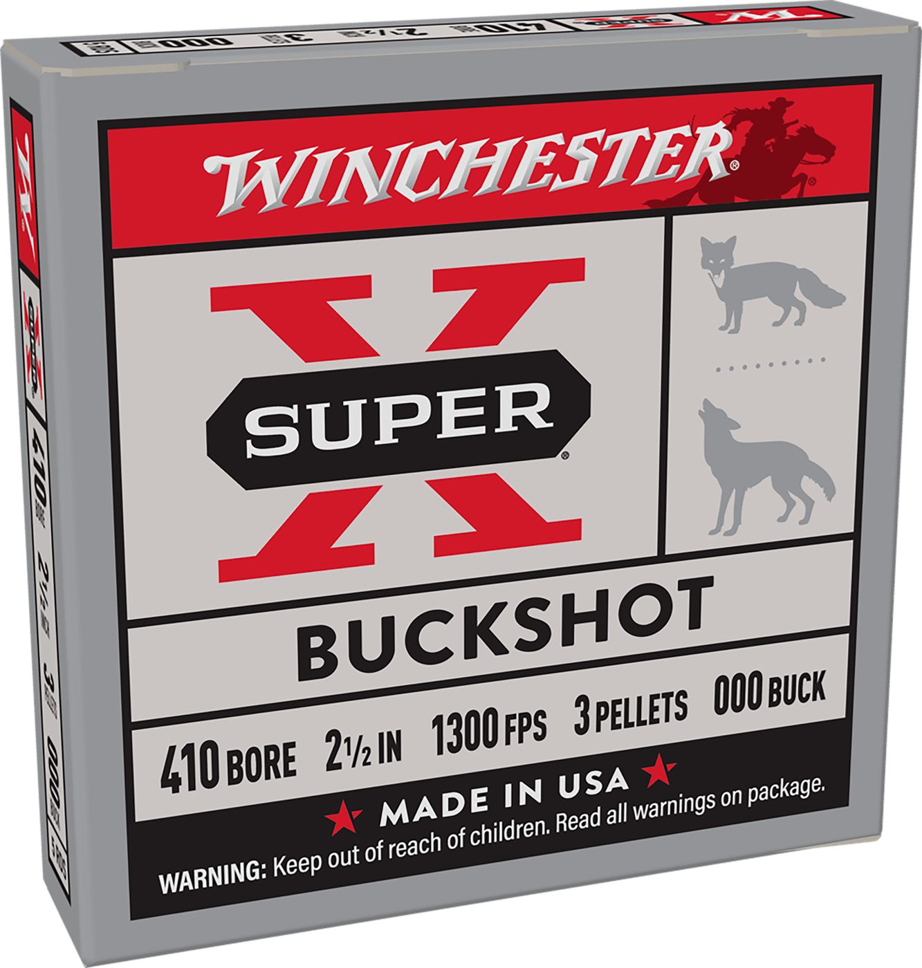 Winchester Ammo XB41000 Super X 410 Gauge 2.50in 3 Pellets 000 Buck Shot 5