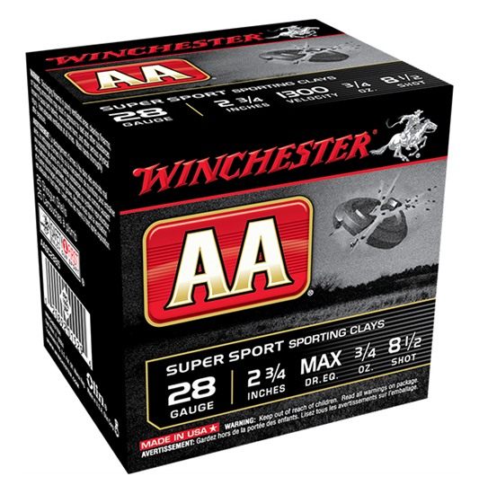 Winchester Ammunition Ammo AASC2885 Super Sport Clay 28 Gauge 2.75in 3/4oz view 3